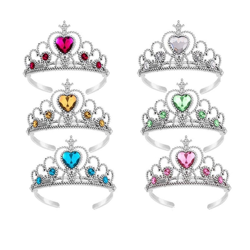 Wenosda Dress Up Tiara Crown Set Princess Costume Party Accessories (6Colour) - Image 1